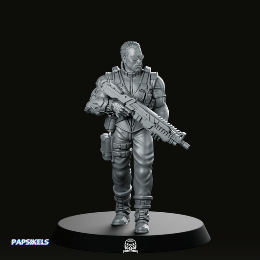 Mechanically Augmented Soldier Miniature - Papsikels Miniatures - We Print Miniatures