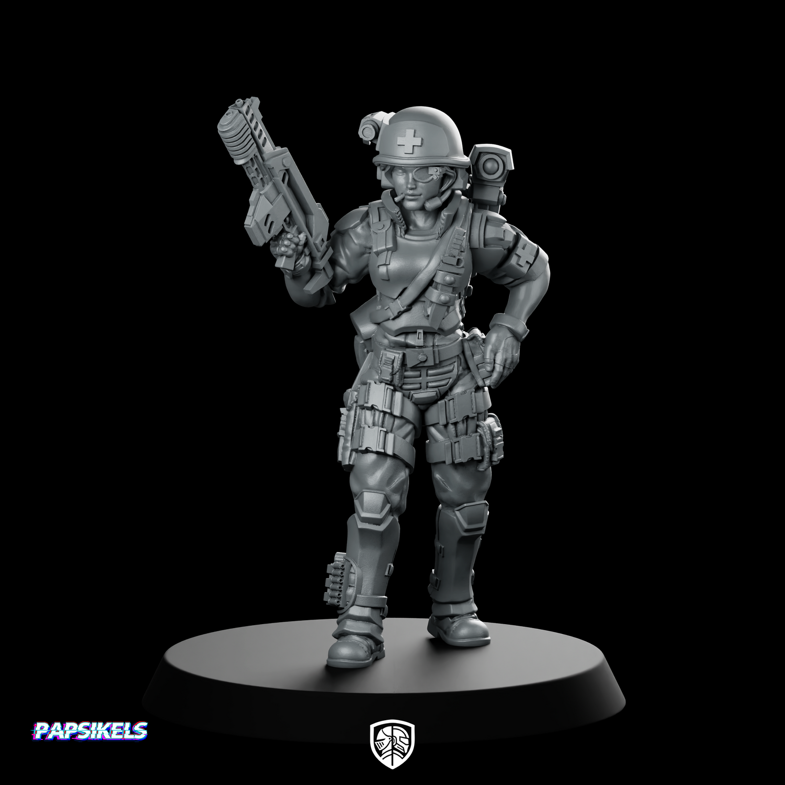 Medic Colonial Hontimerano Miniature Sci-Fi Battlefield Healer Soldier