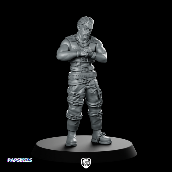 Menard of Brivia CyberPunk Ganger Miniature Brawler