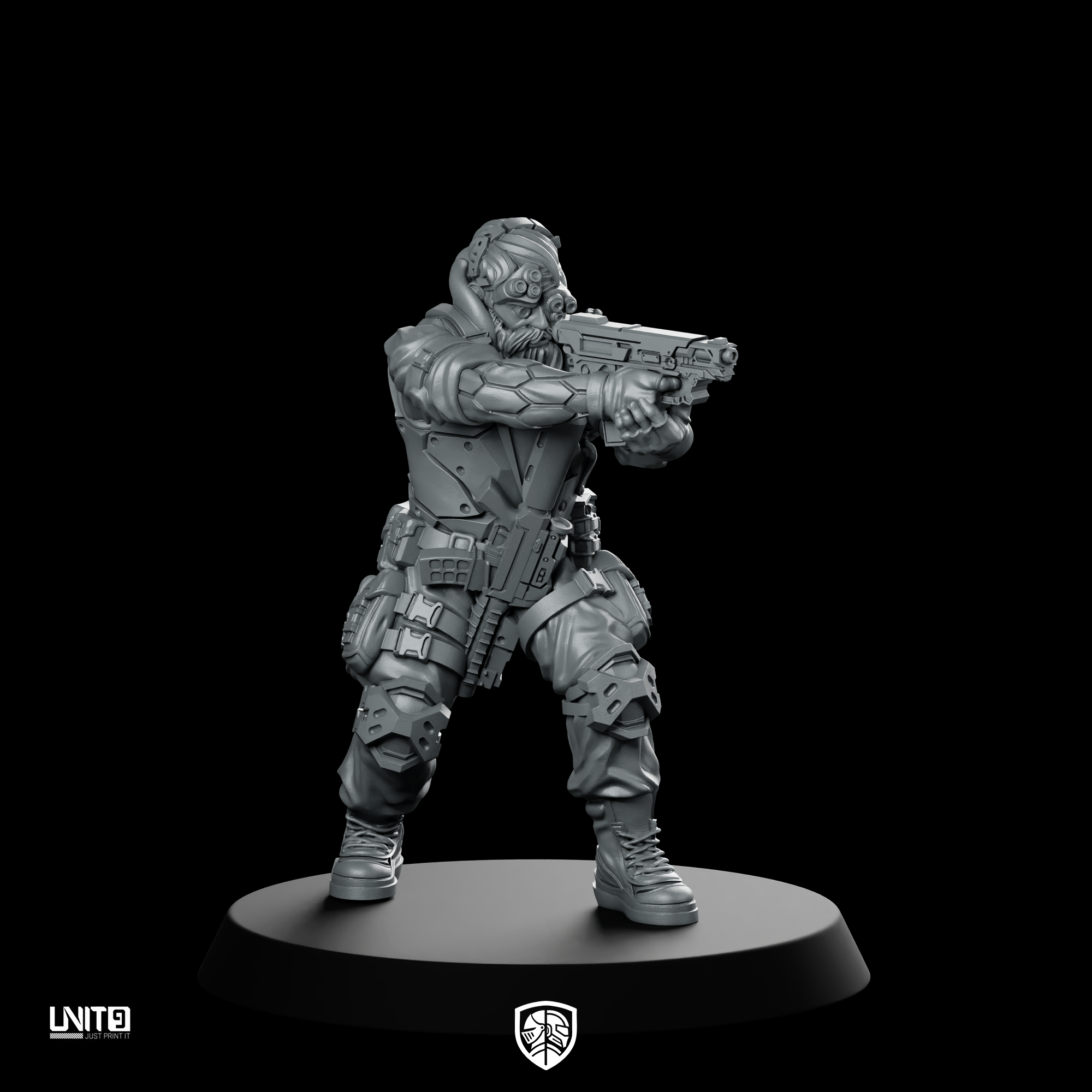 Mercenaries 01 Cyberpunk Tactical Rifle Operative | We Print Miniatures