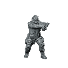 Mercenaries 01 Cyberpunk Miniature Tactical Rifle Operative Miniature 360 Spin 01