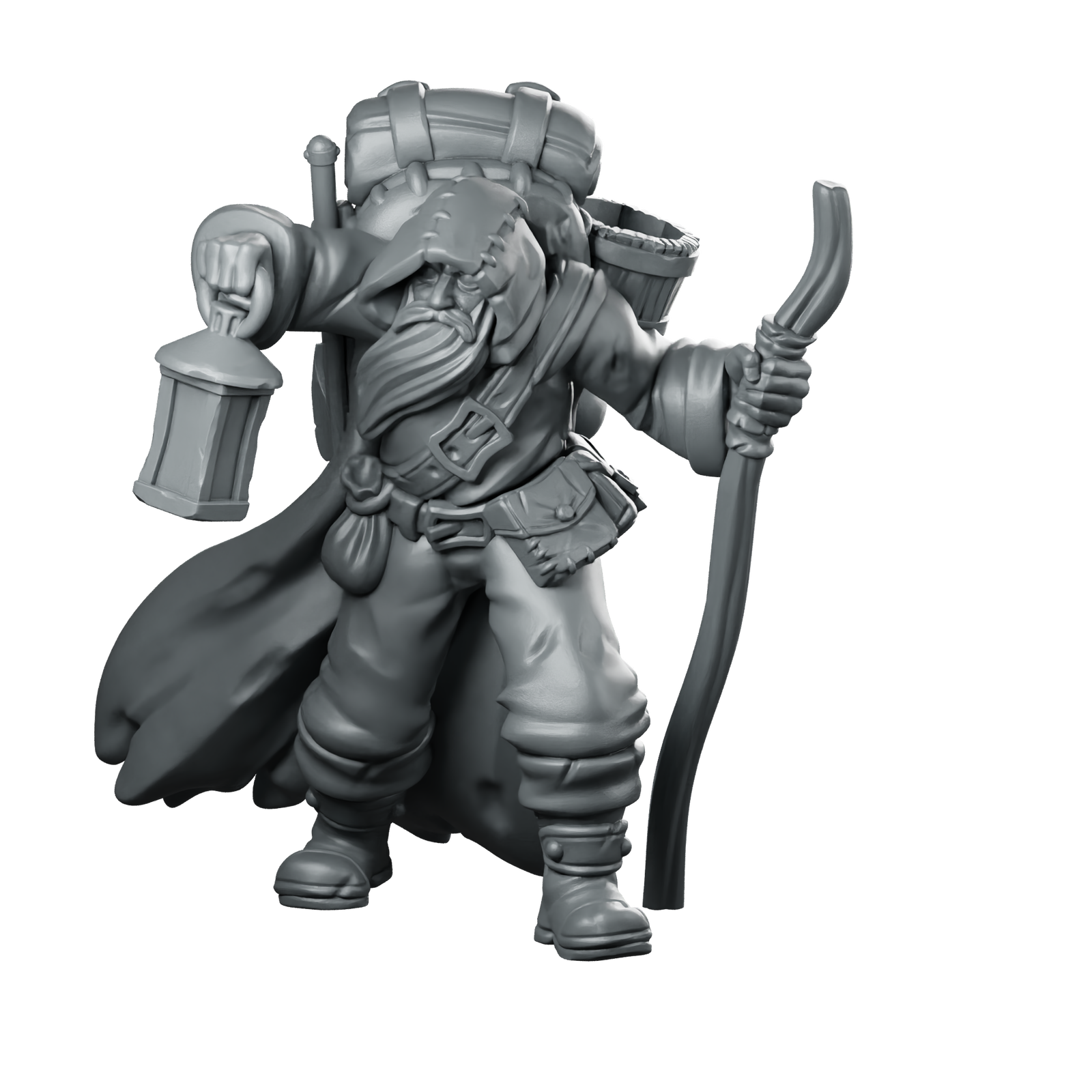 Merchant Traveller Miniature Hooded Ranger Traveller Miniature 360 Spin 01