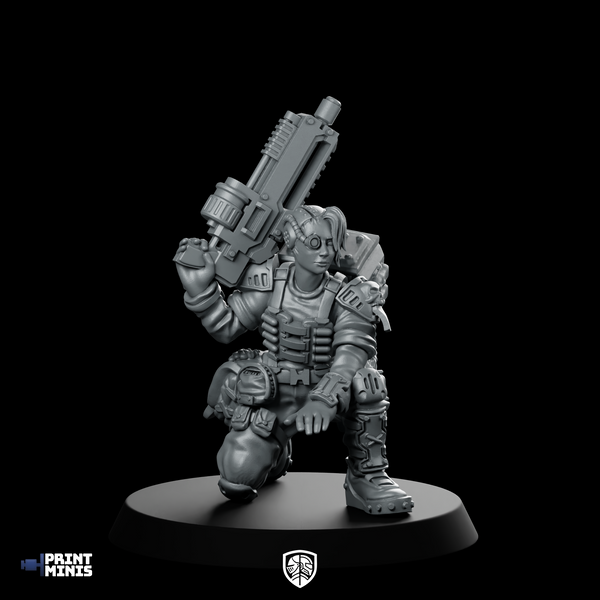 Mercia Miniature Heavy Weapon Sci-Fi Cyberpunk Trooper