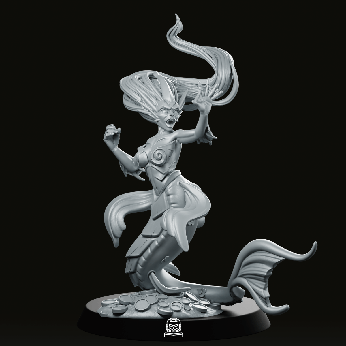 Mermaid Reaching Out Miniature - CastNPlay - We Print Miniatures