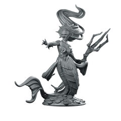 Mermaid Seer Miniature Ocean Oracle Trident Siren - CastNPlay - We Print Miniatures