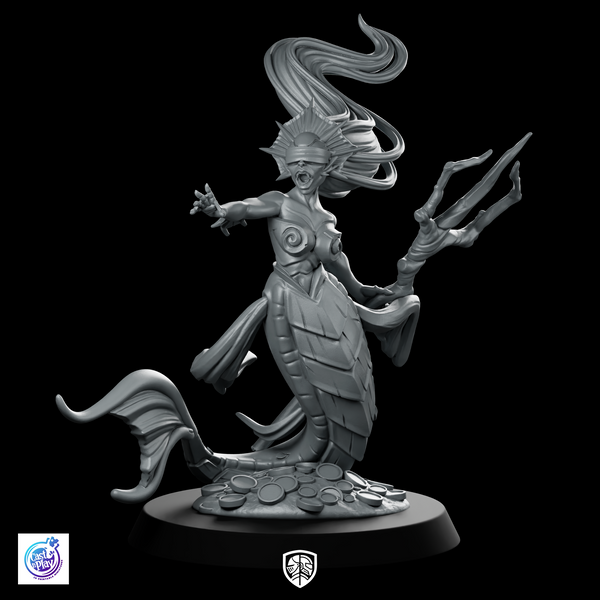 Mermaid Seer Miniature Ocean Oracle Trident Siren