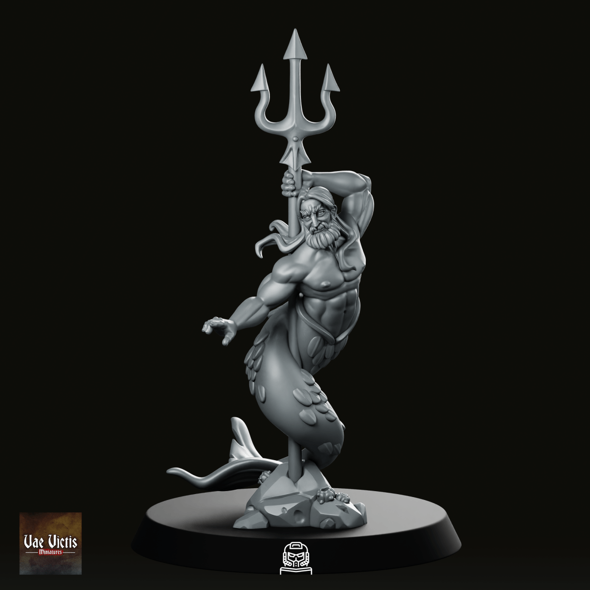 Merman Miniature - Vae Victus Miniatures - We Print Miniatures