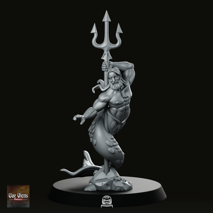Merman Miniature Aquatic Trident Warrior Sea Guardian