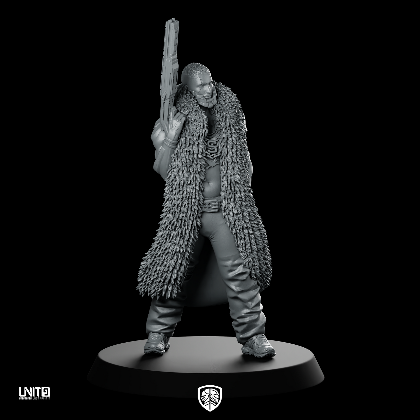 Messiah Cyberpunk Miniature Resin Boss Leader Gunslinger