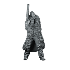 Messiah Cyberpunk Miniature Resin Boss Leader Gunslinger Miniature 360 Spin 01
