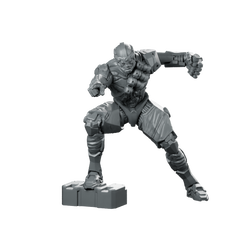 Metal Slammers Armiger Cyberpunk Miniature Armoured Cyborg Grenadier Miniature 360 Spin 01