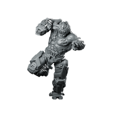 Metal Slammers Cyclop Cyberpunk Miniature Cyborg Juggernaut Bruiser Miniature 360 Spin 01