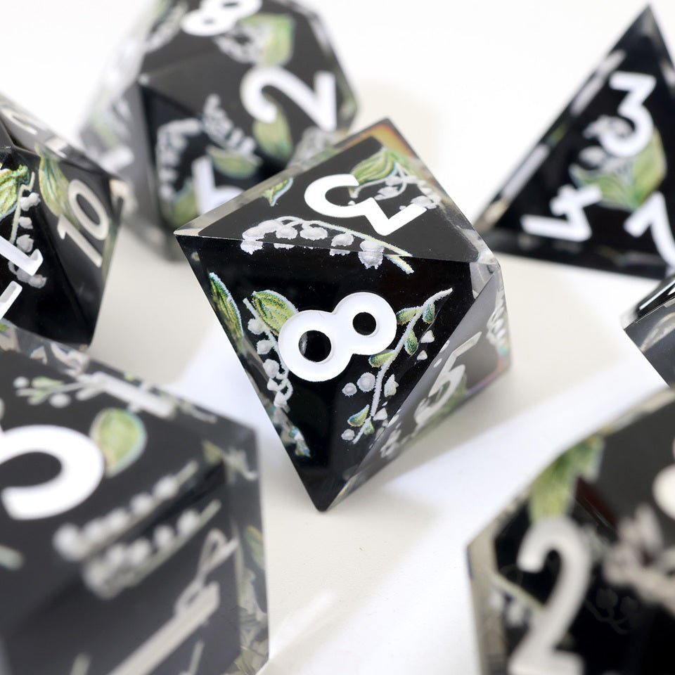 Midnight Moondrop | Art Core Dice| 7 Piece Set - Tabletop Dominion - We Print Miniatures