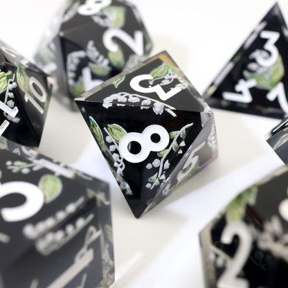 Midnight Moondrop | Art Core Dice| 7 Piece Set - Tabletop Dominion - We Print Miniatures