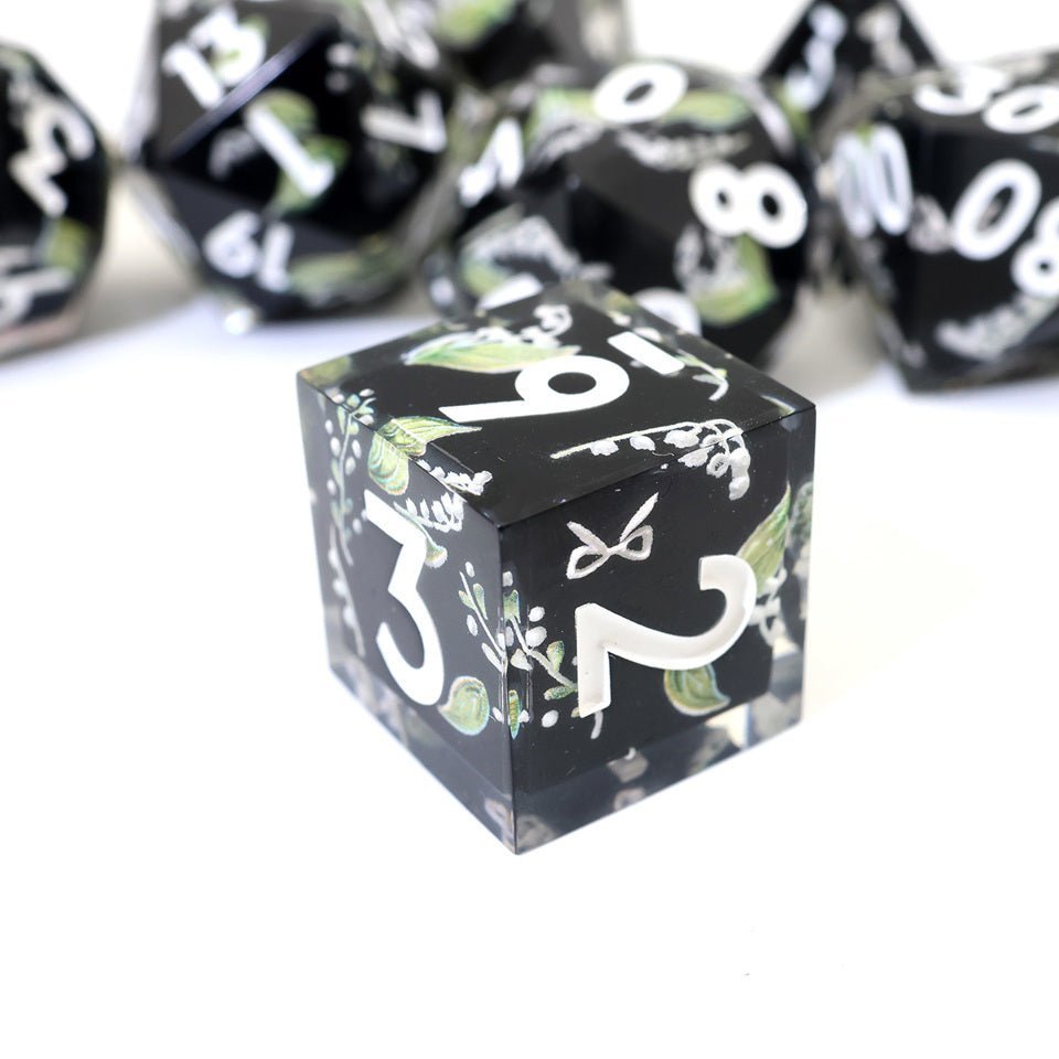 Midnight Moondrop | Art Core Dice| 7 Piece Set - Tabletop Dominion - We Print Miniatures