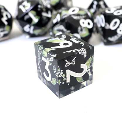 Midnight Moondrop | Art Core Dice| 7 Piece Set - Tabletop Dominion - We Print Miniatures