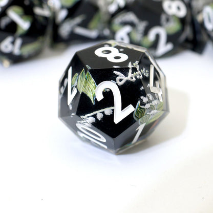 Midnight Moondrop | Art Core Dice| 7 Piece Set - Tabletop Dominion - We Print Miniatures