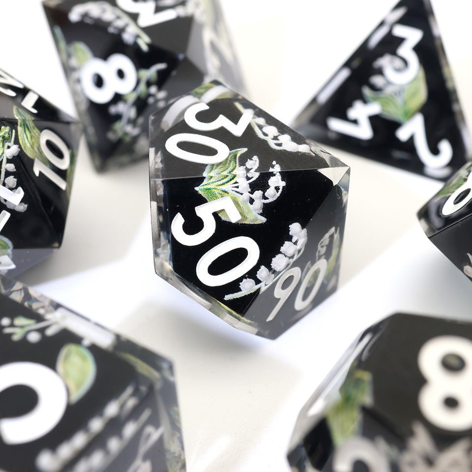 Midnight Moondrop | Art Core Dice| 7 Piece Set - Tabletop Dominion - We Print Miniatures