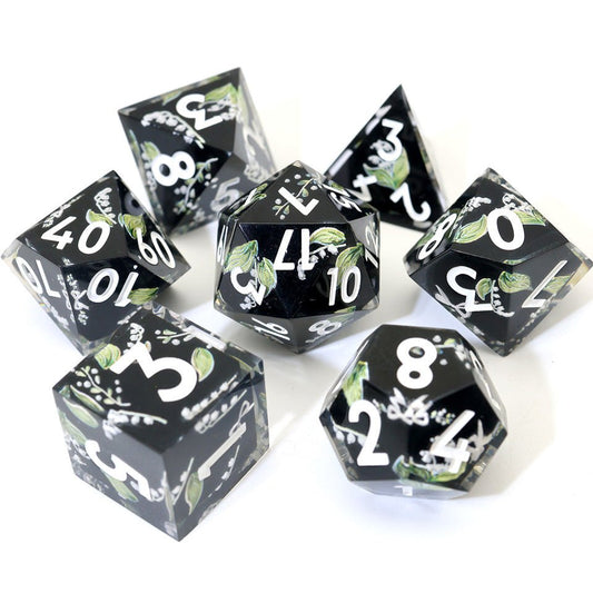Midnight Moondrop | Art Core Dice| 7 Piece Set - Tabletop Dominion - We Print Miniatures