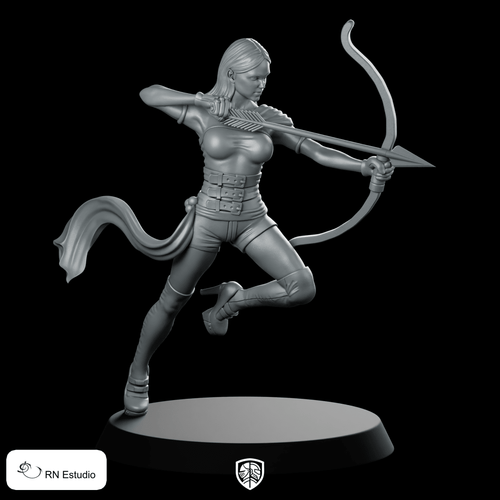 Miho Sin City Miniature Stealth Archer Heroine - RN Estudio - We Print Miniatures