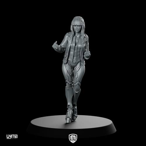 Miko 02a Cyberpunk Miniature Secret Agent Operative