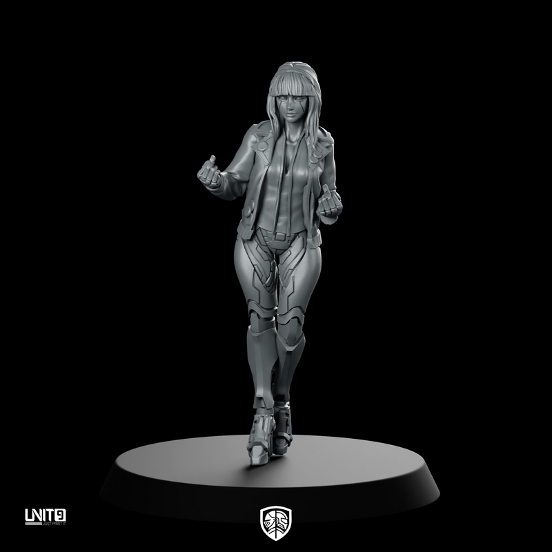 Miko 02a Cyberpunk Miniature Secret Agent Operative