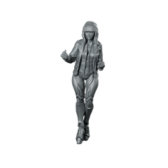 Miko 02a Cyberpunk Miniature Secret Agent Operative Miniature 360 Spin 01