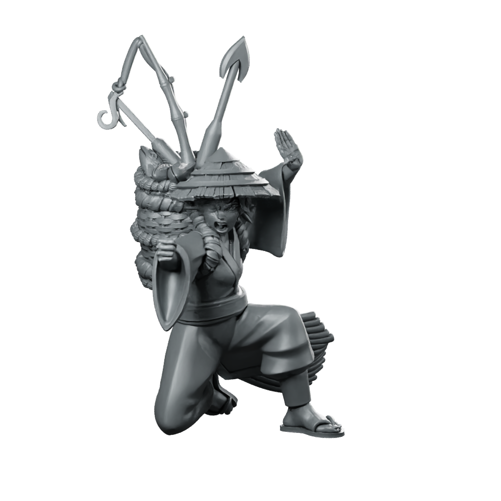 Miko Steelfan Miniature Fantasy Disguised Warrior Monk Miniature 360 Spin 01