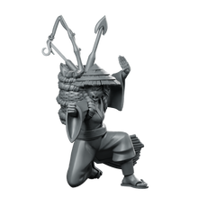 Miko Steelfan Miniature Fantasy Disguised Warrior Monk Miniature 360 Spin 01