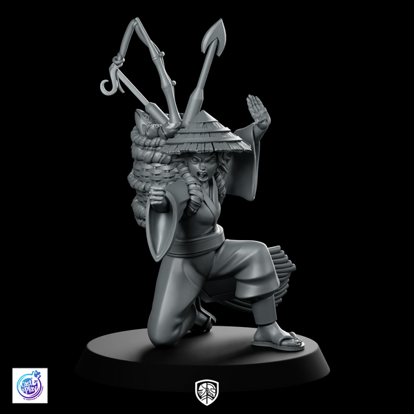 Miko Steelfan Miniature Fantasy Disguised Warrior Monk