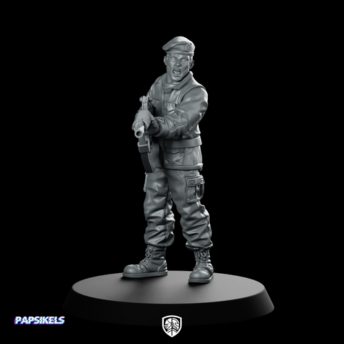 Military Police Guard A Miniature Sci-Fi Enforcer Rifle