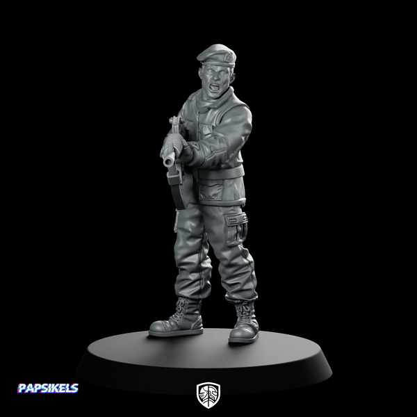 Military Police Guard A Miniature Sci-Fi Enforcer Rifle