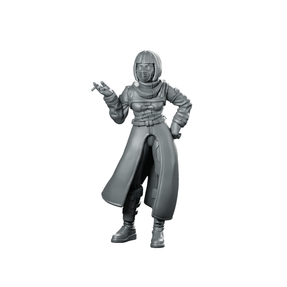 Milki Netstrider Future War 3000Miniature cyberpunk resin Miniature Miniature 360 Spin 01