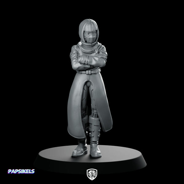 Milki Not Convinced Masked Operative Miniature - Papsikels Miniatures - We Print Miniatures