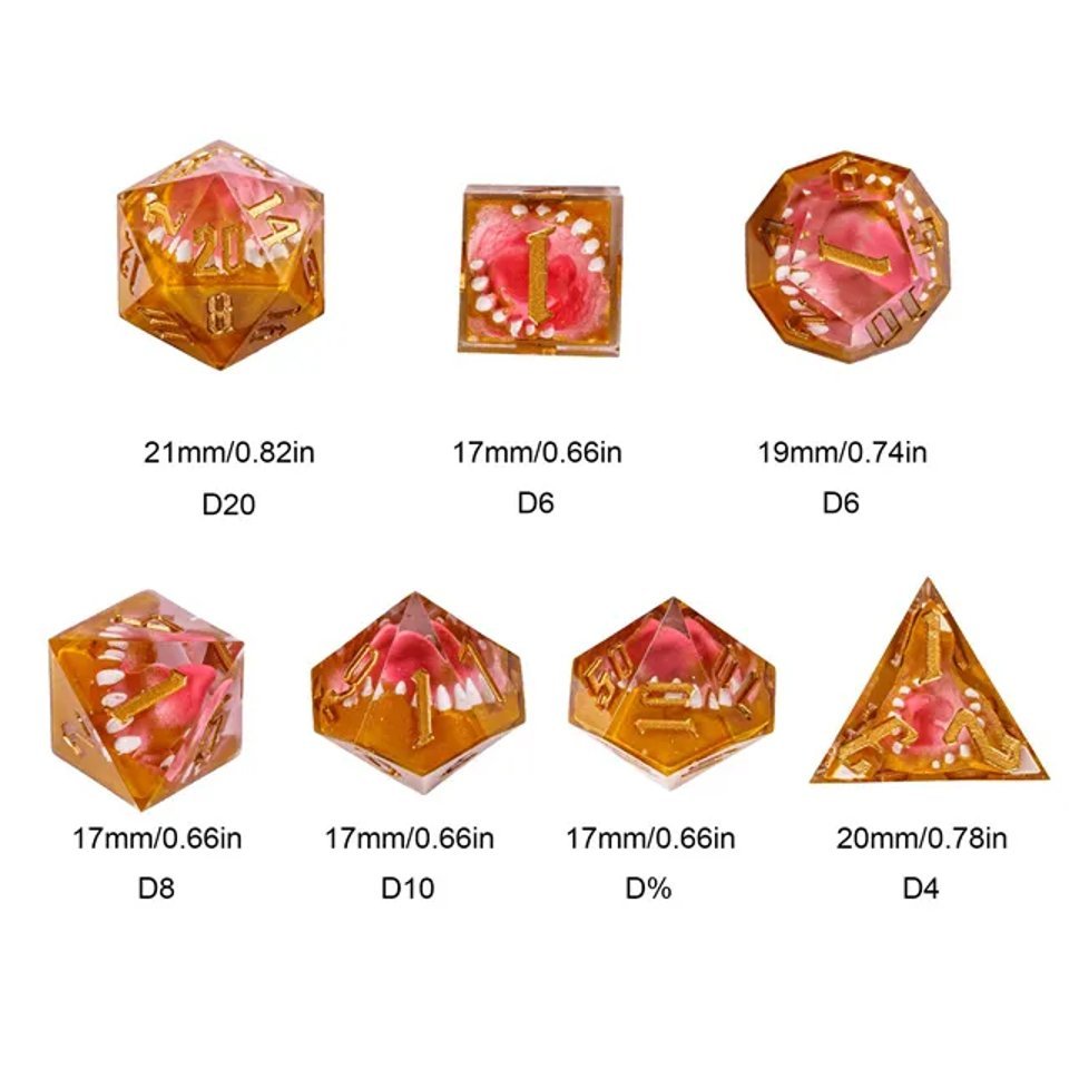 Mimic's Clutch | Sharp Edge Dice | 7 Piece Set - Tabletop Dominion - We Print Miniatures