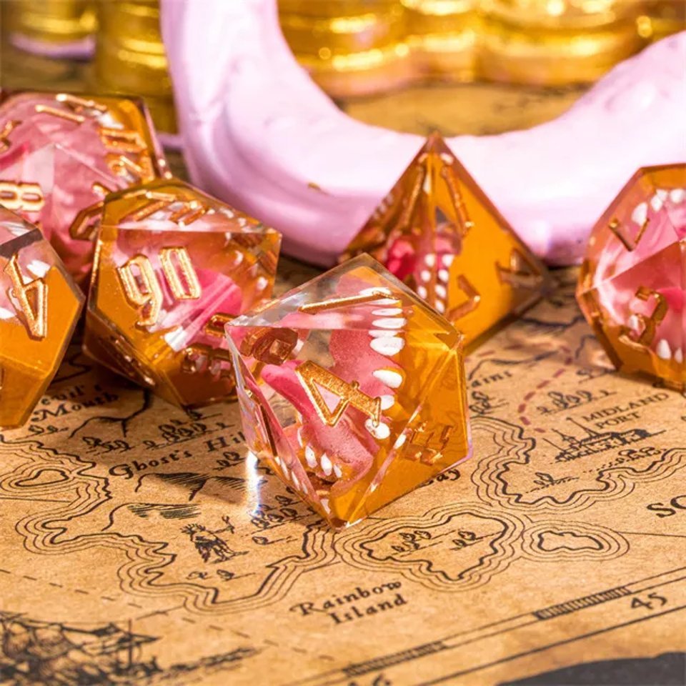 Mimic's Clutch | Sharp Edge Dice | 7 Piece Set - Tabletop Dominion - We Print Miniatures