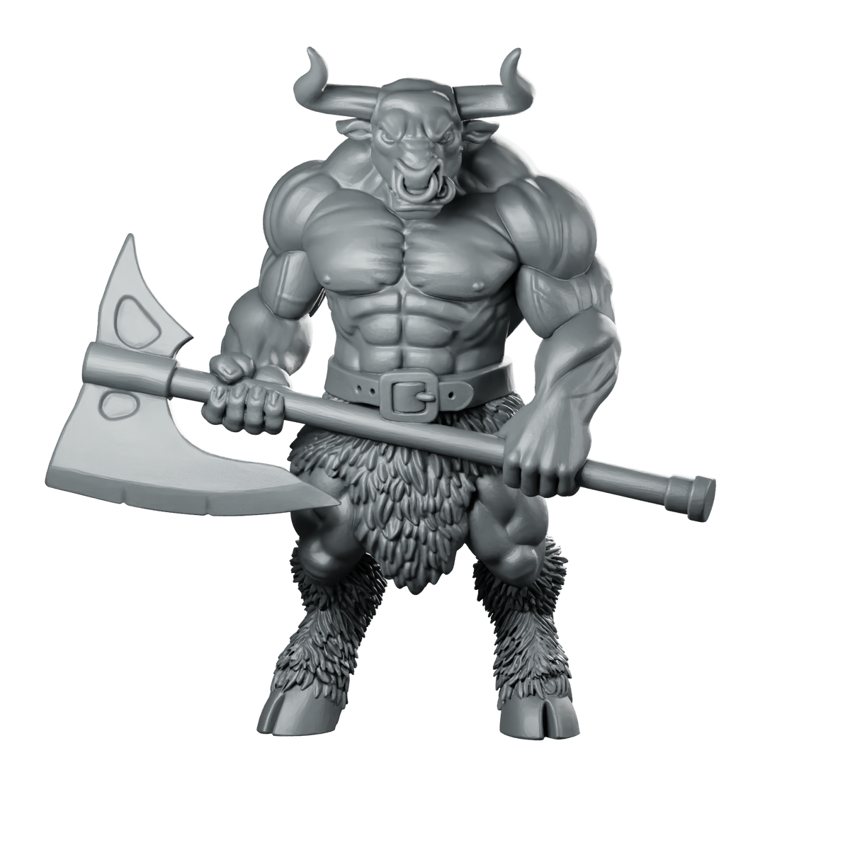 Minotaur With Greataxe Miniature Beast Warrior Brute Miniature 360 Spin 01