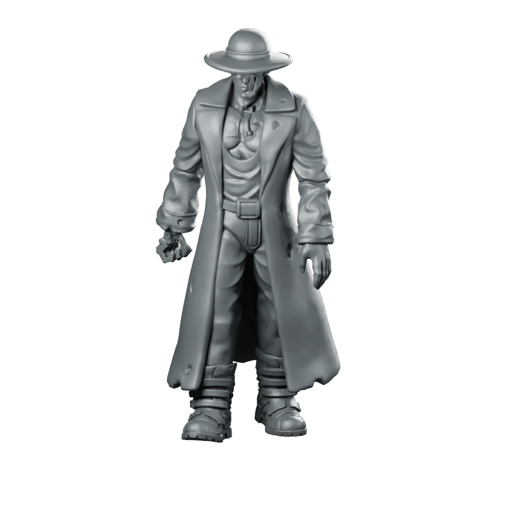 Mister E Cyborg Gunslinger - Papsikels Miniatures - We Print Miniatures