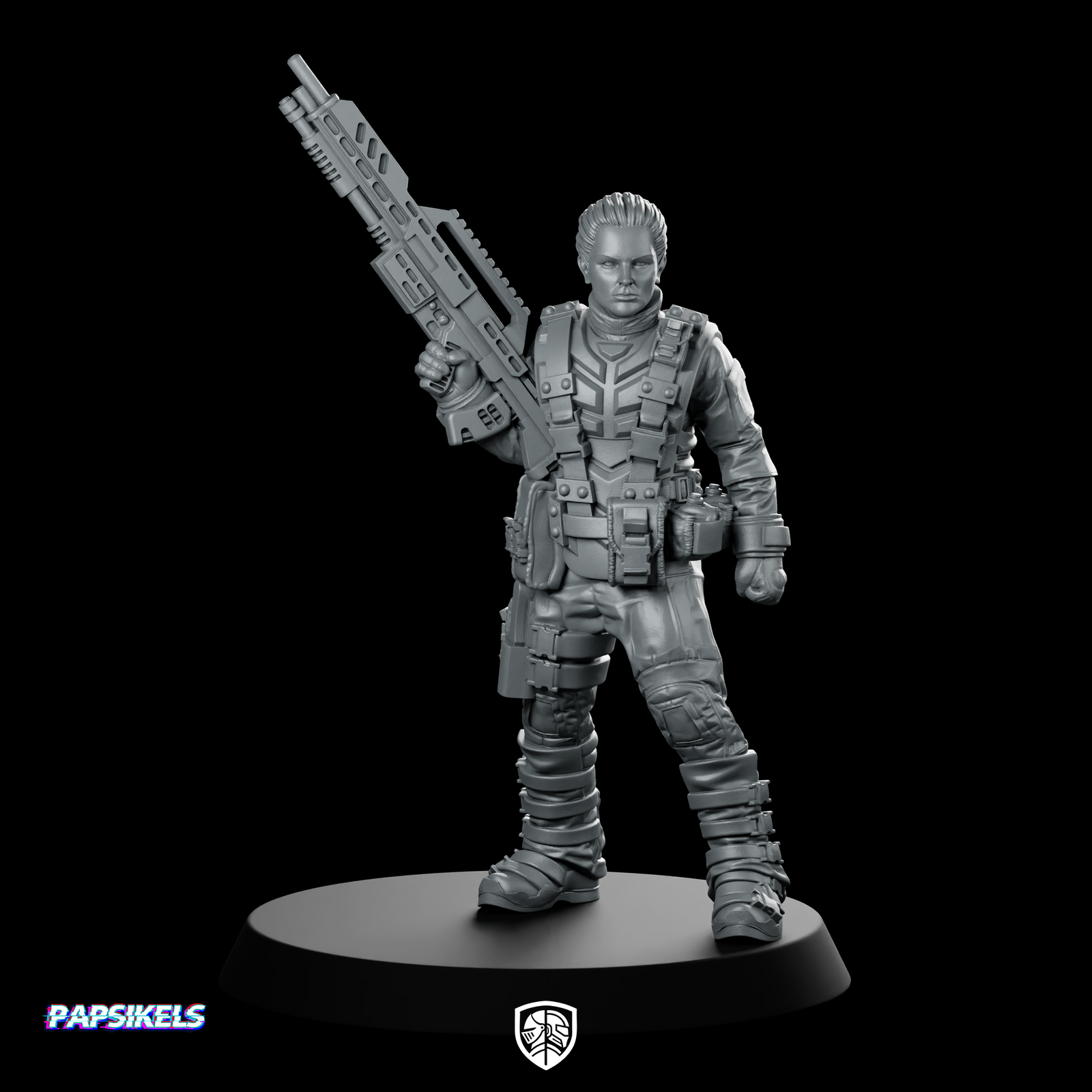 Mizzy Cruz Alien Hunter Miniature Cyberpunk Heavy Gunner
