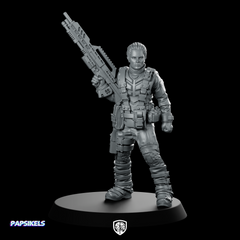 Mizzy Cruz Alien Hunter Miniature Cyberpunk Heavy Gunner