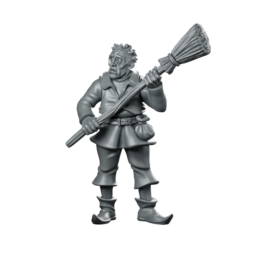 Mob 02 Miniature Chaos Broom Thug NPC Miniature 360 Spin 01