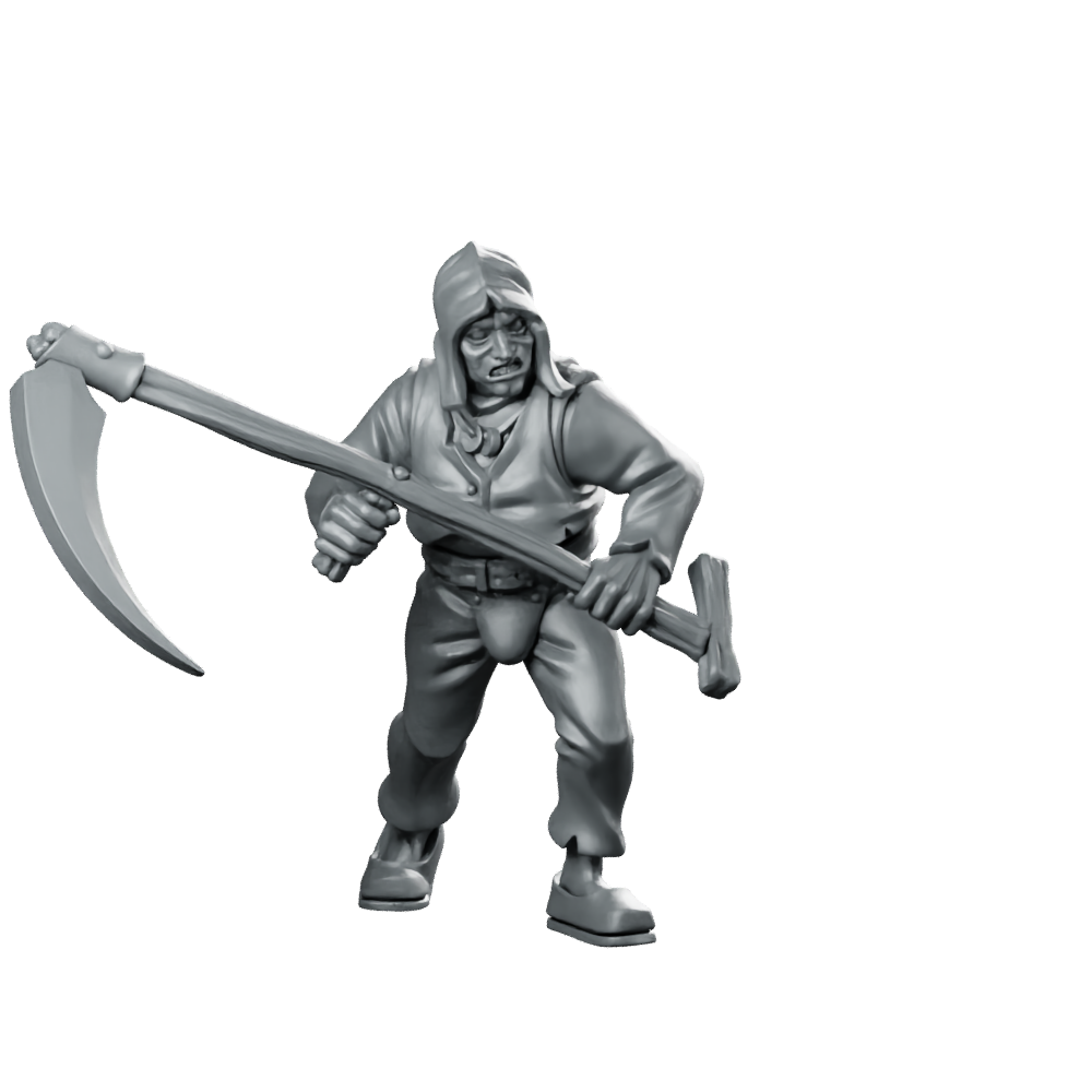Mob 04 Miniature Grim Reaper Scythe Wielder Miniature 360 Spin 01