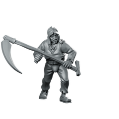 Mob 04 Miniature Grim Reaper Scythe Wielder Miniature 360 Spin 01