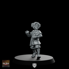 Monk Kid Fantasy Miniature Mischievous Apple Thief Character