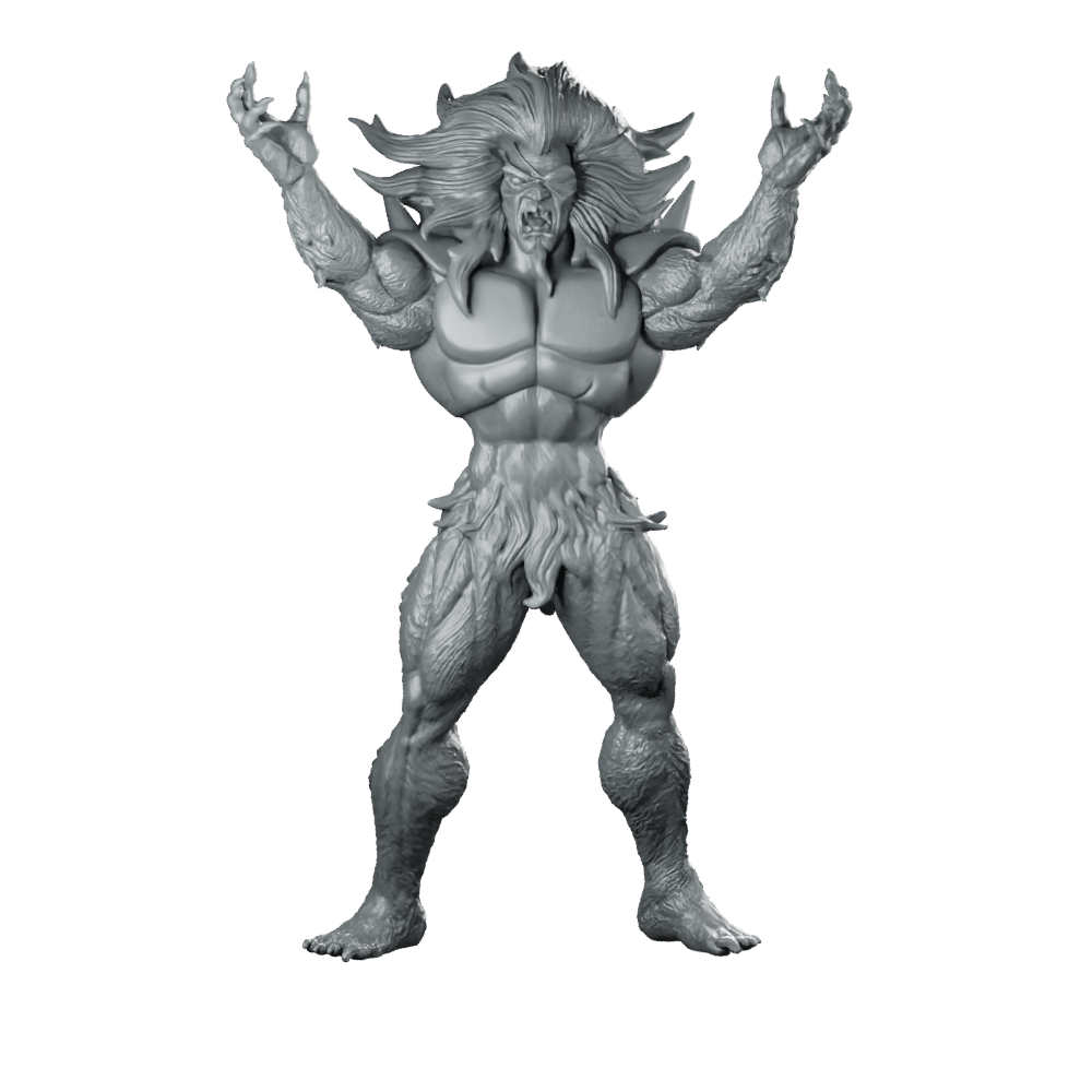 Monstar Miniature Werewolf Berserker Miniature 360 Spin 01