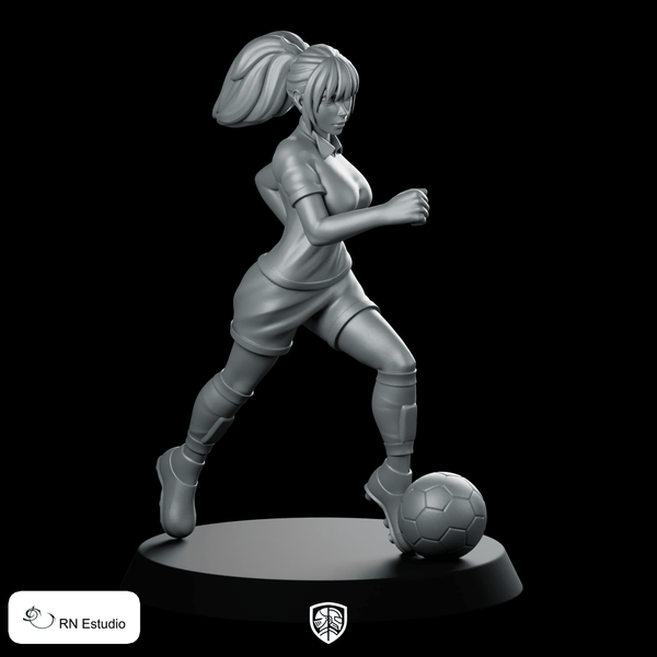 Morgan Football Miniature Female Soccer Hero Runner - RN Estudio - We Print Miniatures