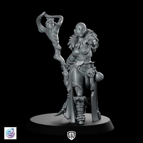 Morgana Channeling Miniature Sci-Fi Techno-Mage Spellcaster Figure