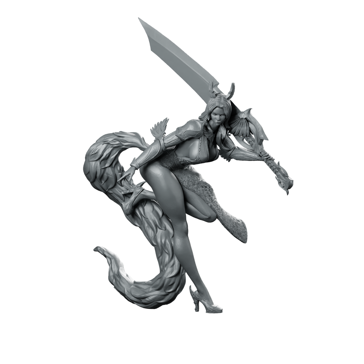 Moriel Ashfeather Miniature Winged Huntress Blade Miniature 360 Spin 01