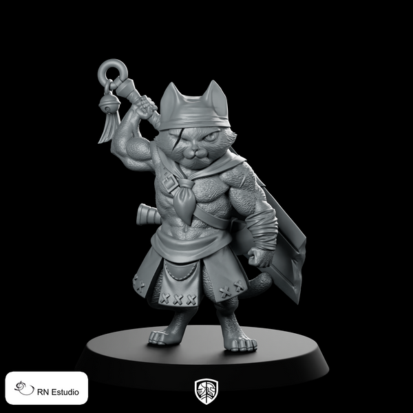 Morley (Wandering Cat Warrior) Miniature Catfolk Pirate