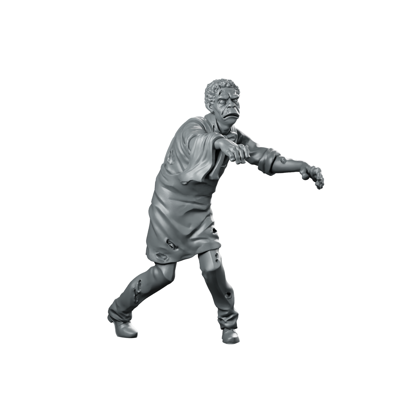 Morris Zombie Miniature Lurching Undead Civilian Figure Miniature 360 Spin 01